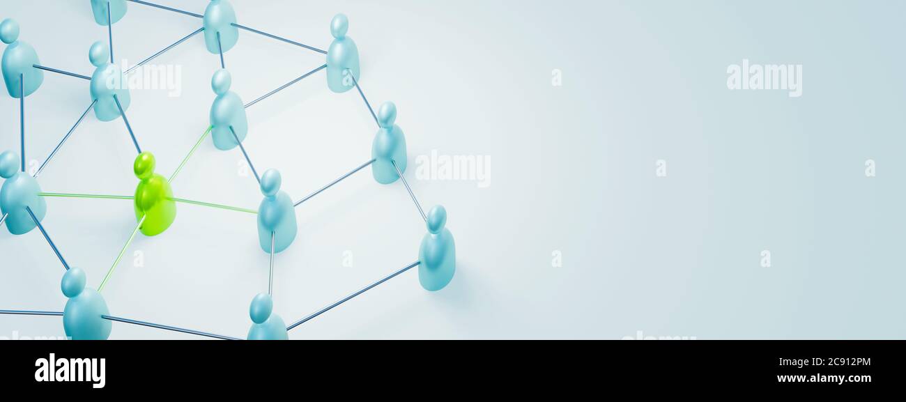 Rendu 3D de travail d'équipe, leadership, gestion et concept d'unicité Banque D'Images