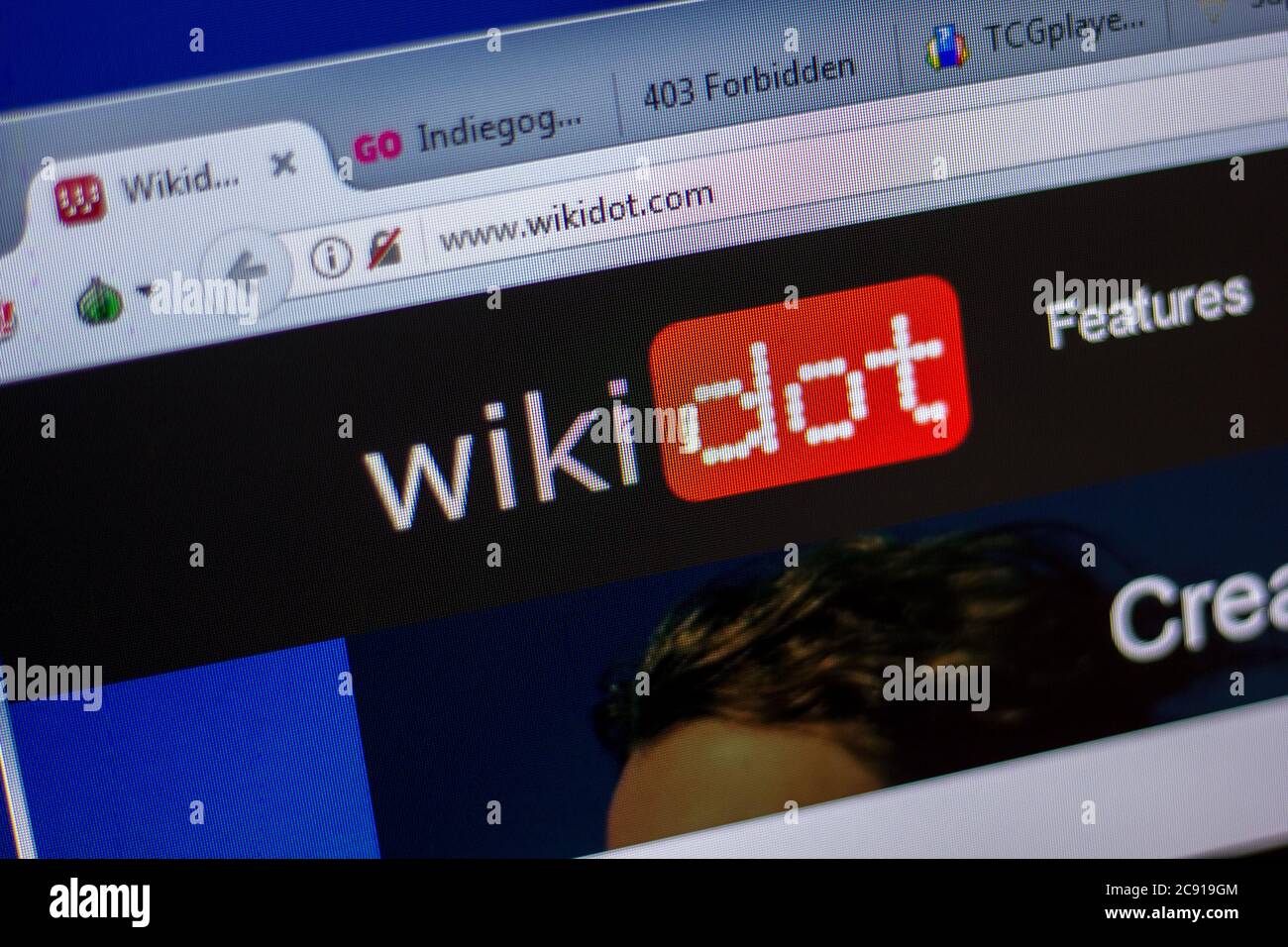 Ryazan, Russie - 05 juin 2018 : page d'accueil du site Web de Wikidot sur l'affichage de PC, url - WikiDot.com Banque D'Images