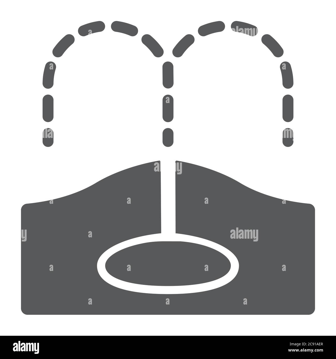 Icône de glyphe de champ d'huile, carburant et industrie, signe de production d'huile, graphiques vectoriels, un motif Uni sur fond blanc. Illustration de Vecteur