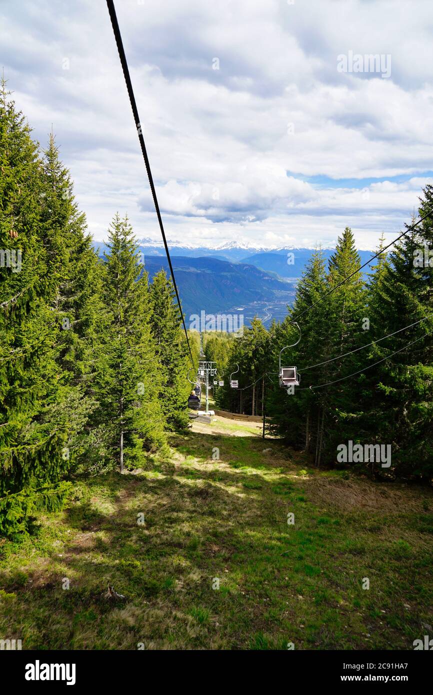 télésiège dans le tyrol du sud Banque D'Images