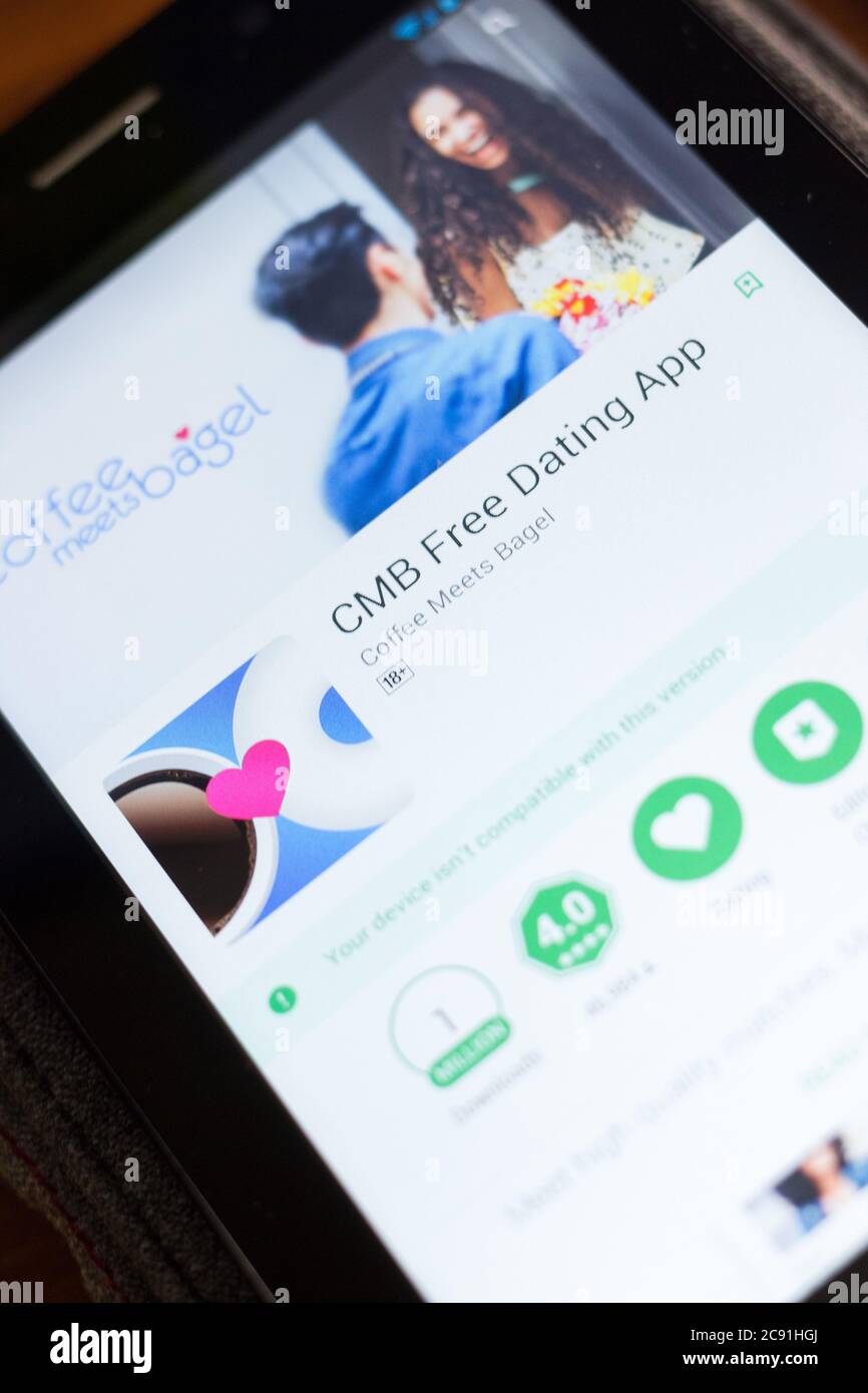 Ryazan, Russie - 24 juin 2018 : application mobile CMB Free Dating App sur l'affichage d'un Tablet PC Banque D'Images