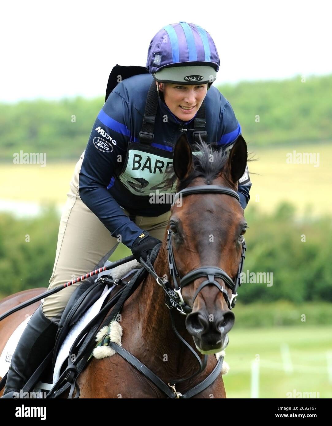 Zara Tindall MBE Equestrian Olympian en compétition à Evesting Evanting Champion du monde 2006 fille d'Anne, princesse Royal et capitaine Mark Phillips Banque D'Images