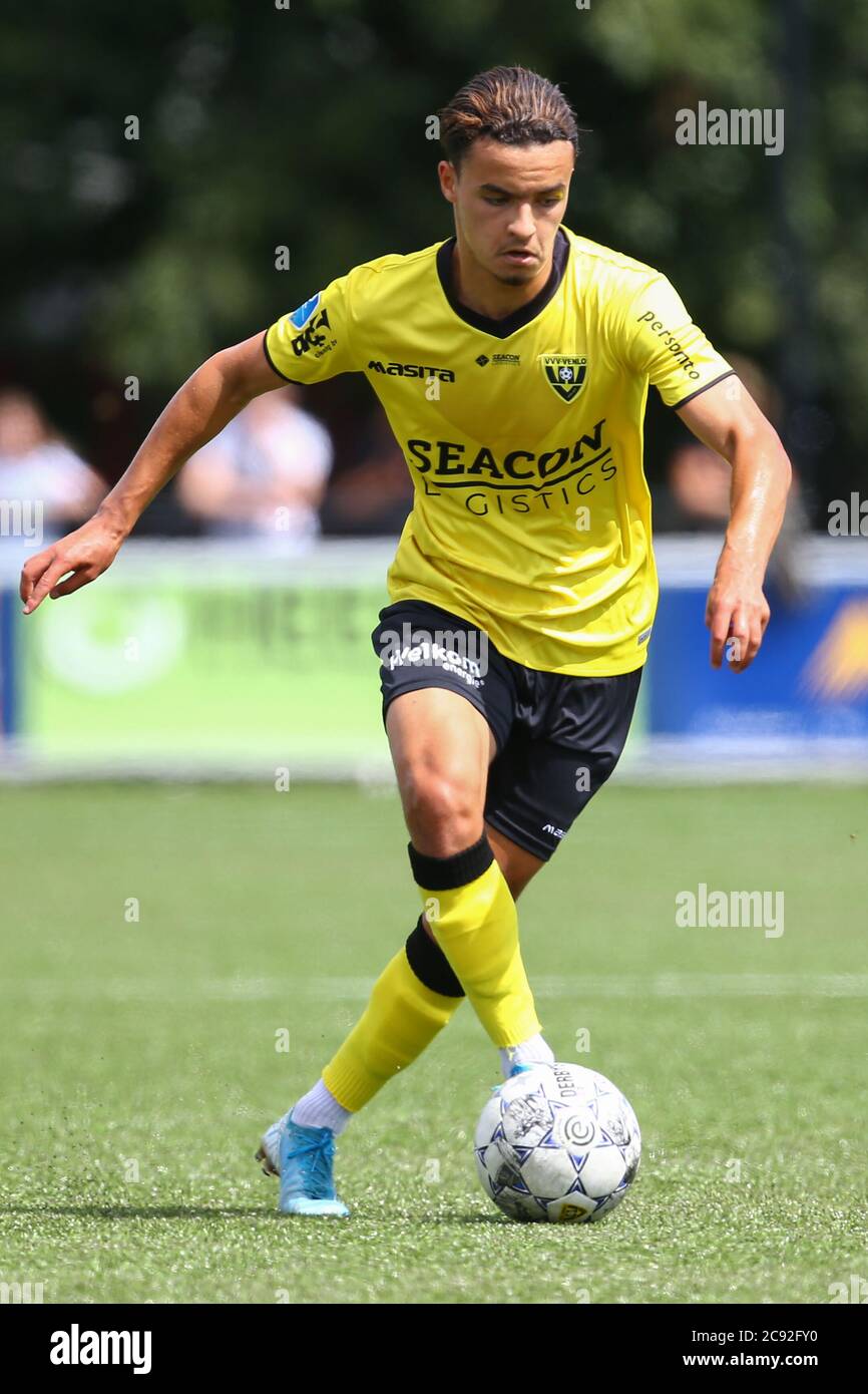 ECHT, PAYS-BAS - JUILLET 26: Tristan Dekker de VVV Venlo vu pendant le match de pré saison EVV v VVV Venlo le 26 juillet 2020 à Echt, pays-Bas. Banque D'Images