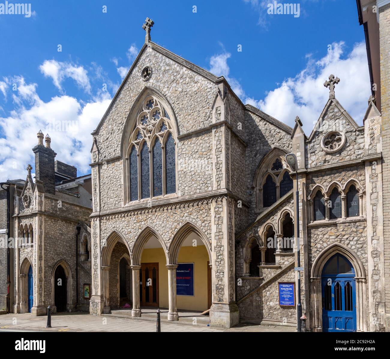 Bâtiment de l'église méthodiste, Museum Street, Ipswich, Suffolk, Angleterre, Royaume-Uni construit en 1861 comme une chapelle Wesleyan Banque D'Images