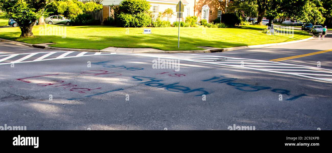 Anti-Trump Graffiti dans North Bethesda, MD, États-Unis Banque D'Images