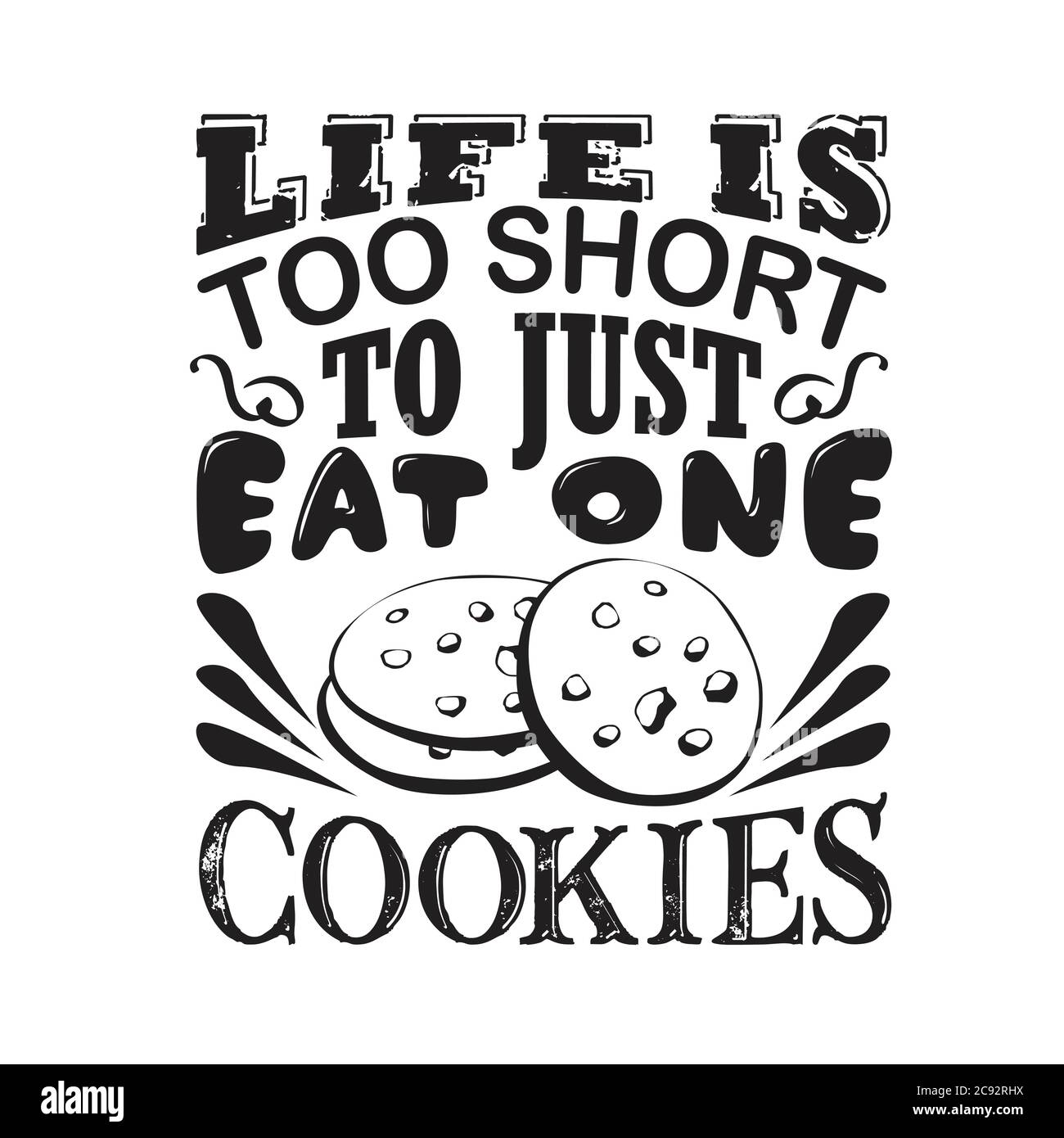 Citation De Chocolat Dans Les Cookies De La Vie Sont Les Amis De Chocolat Image Vectorielle Stock Alamy
