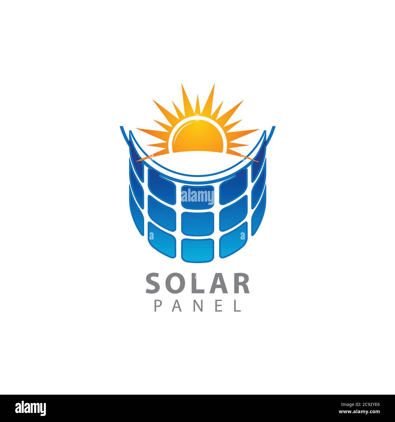 Logo panneau solaire isolé sur fond blanc. Panneau solaire icône panneau simple signe. Icône de panneau solaire, symbole moderne et tendance pour le graphisme et le web design. Sol Illustration de Vecteur
