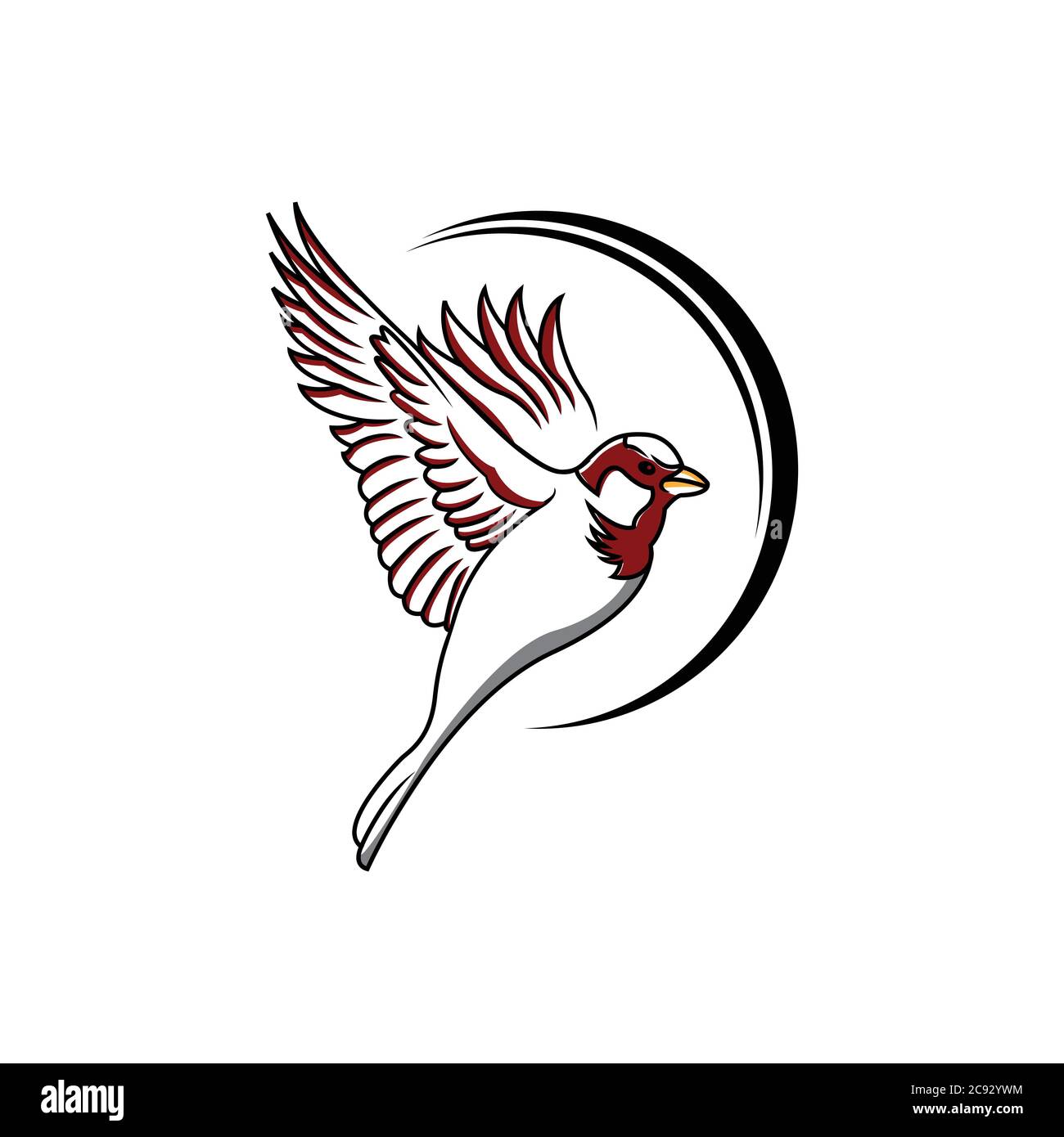 Modèle de logo Cardinal Bird Vector Illustration de Vecteur