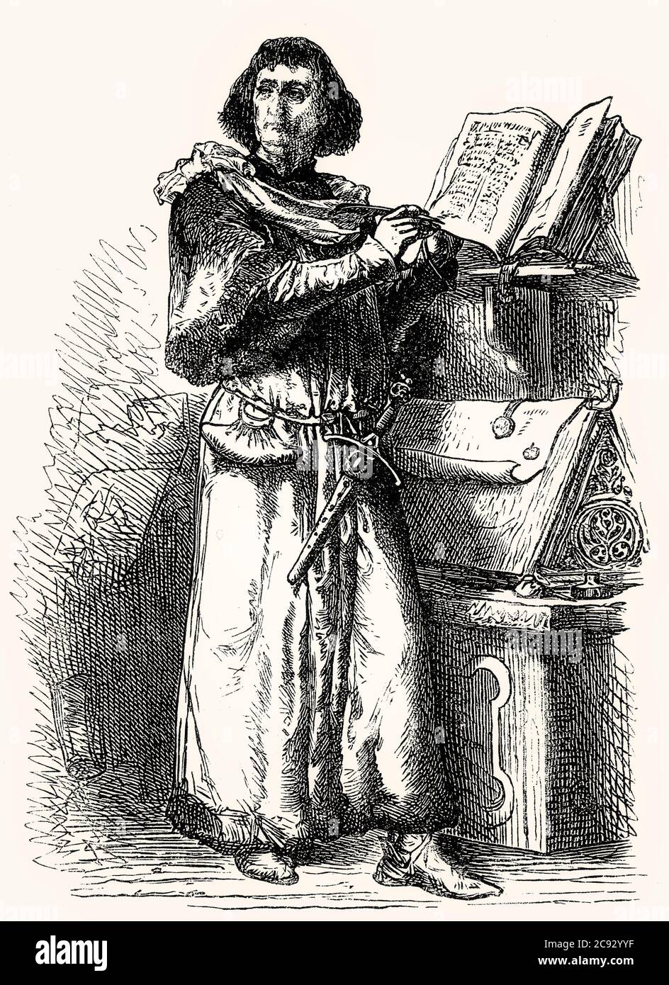 Philippe de Commines, 1447–1511, écrivain et diplomate aux cours de Bourgogne et de France Banque D'Images