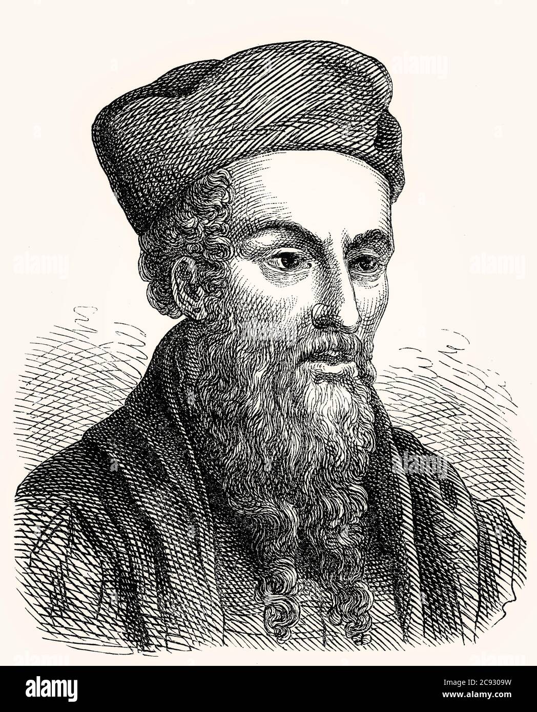 Clément Marot, 1496 – 1544, poète français de la Renaissance Banque D'Images