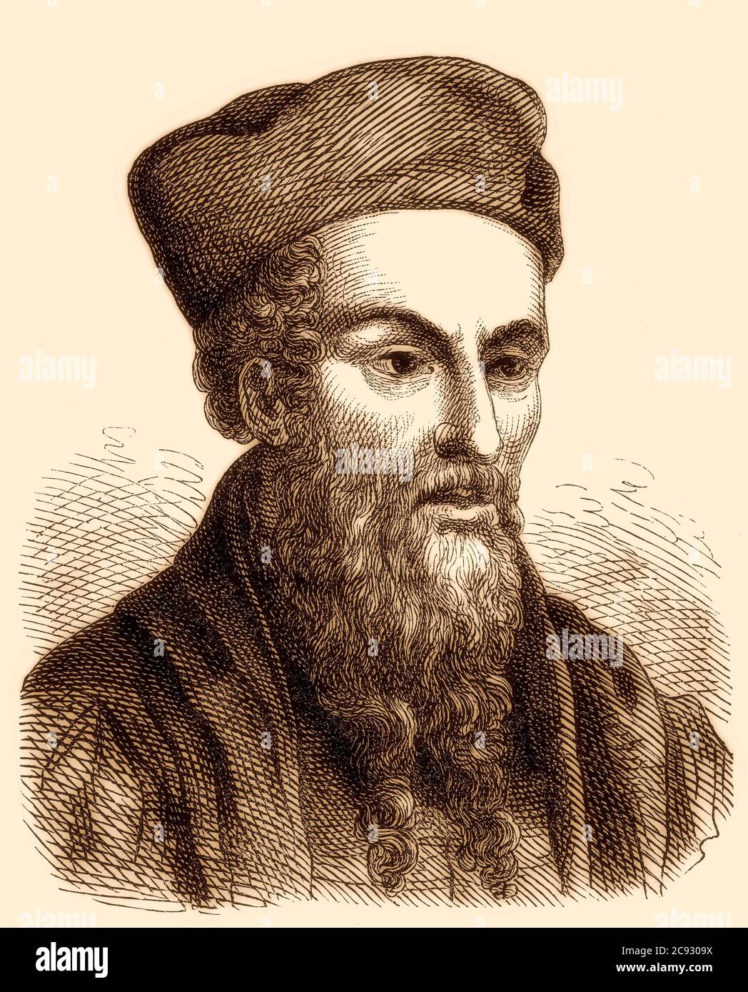 Clément Marot, 1496 – 1544, poète français de la Renaissance Banque D'Images