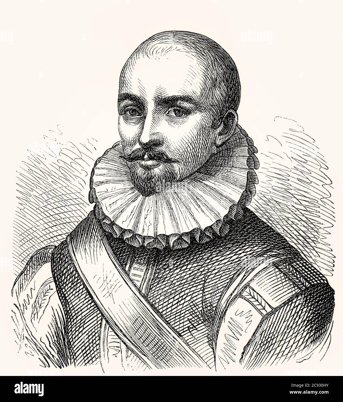 Michel Eyquem de Montaigne, seigneur de Montaigne , 1533–1592, philosophe de la Renaissance française Banque D'Images