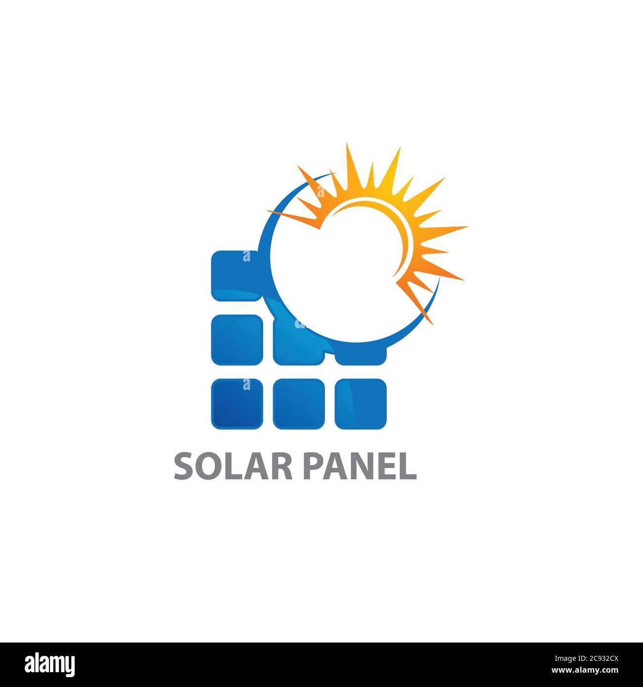 Logo panneau solaire isolé sur fond blanc. Panneau solaire icône panneau simple signe. Icône de panneau solaire, symbole moderne et tendance pour le graphisme et le web design. Sol Illustration de Vecteur