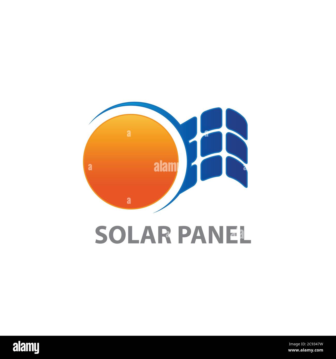 Logo panneau solaire isolé sur fond blanc. Panneau solaire icône panneau simple signe. Icône de panneau solaire, symbole moderne et tendance pour le graphisme et le web design. Sol Illustration de Vecteur