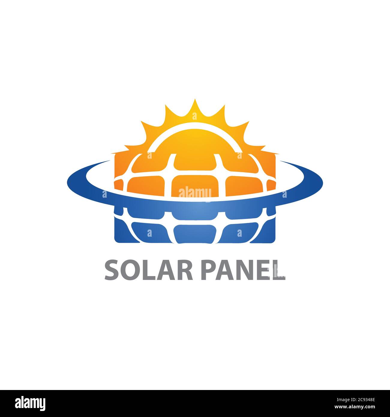 Logo panneau solaire isolé sur fond blanc. Panneau solaire icône panneau simple signe. Icône de panneau solaire, symbole moderne et tendance pour le graphisme et le web design. Sol Illustration de Vecteur