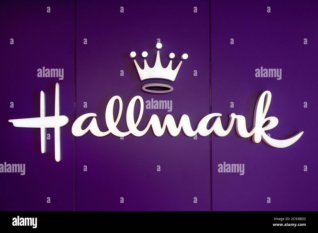 Hong Kong, Chine. 28 juillet 2020. Logo American Hallmark Cards vu à Hong Kong. Crédit : SOPA Images Limited/Alamy Live News Banque D'Images