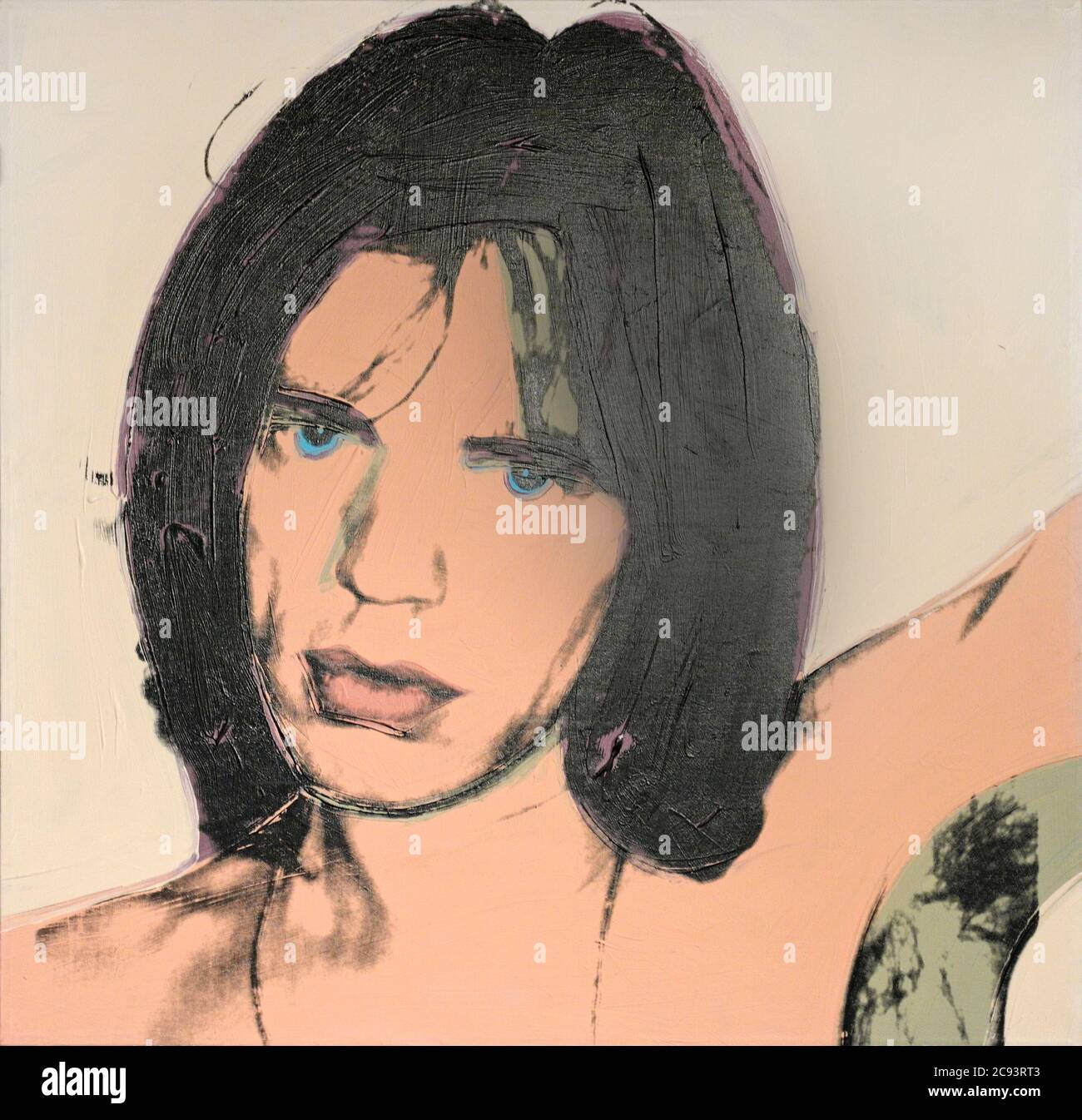 Portrait de Mick Jagger, Andy Warhol Banque D'Images