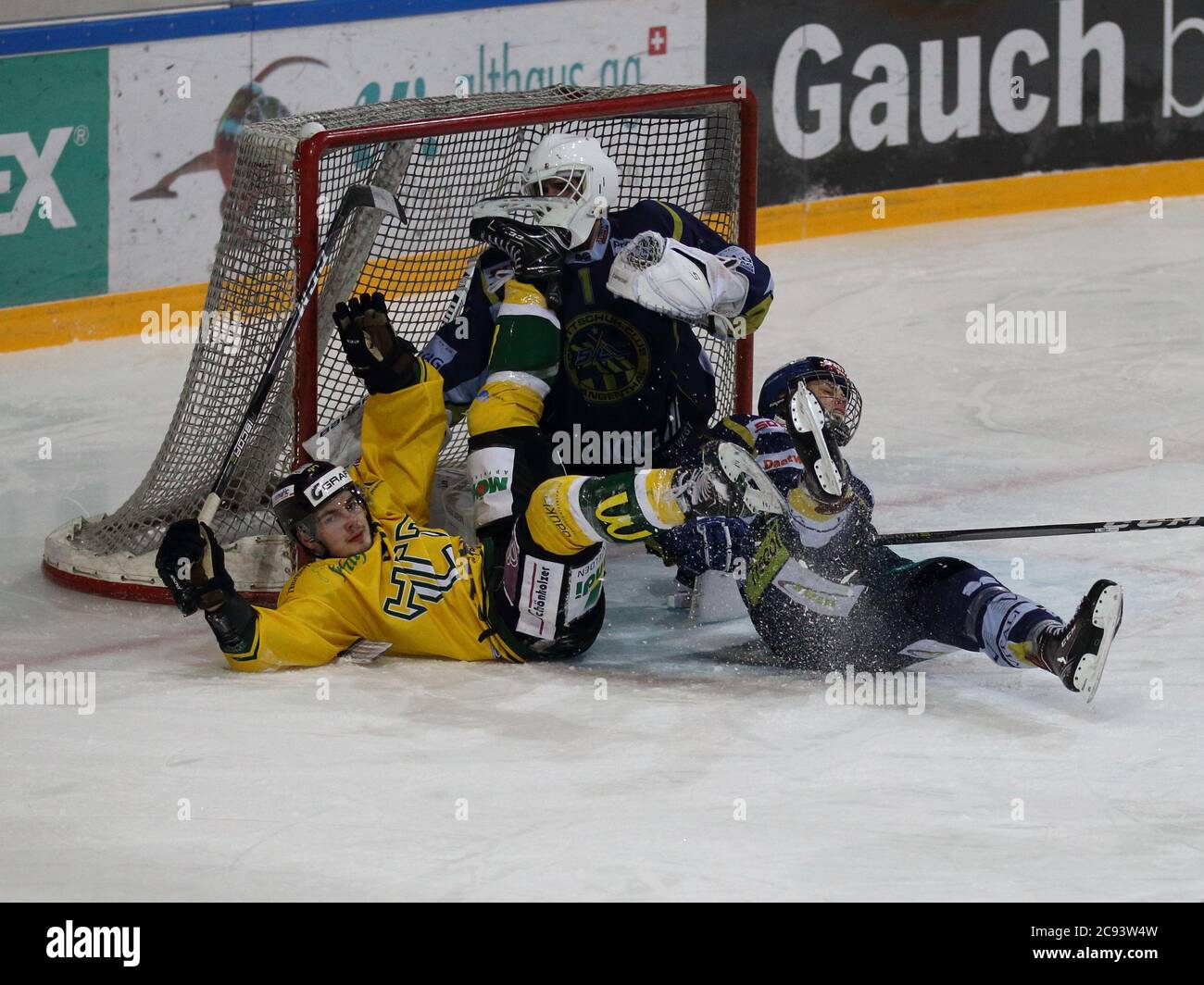 Langenthal, Kanton Berne (BE)/ Suisse - décembre 16 2018: Jeu de hockey sur glace de l'équipe élite B de SC Langenthal aigainst HCT jeunes Lions Banque D'Images