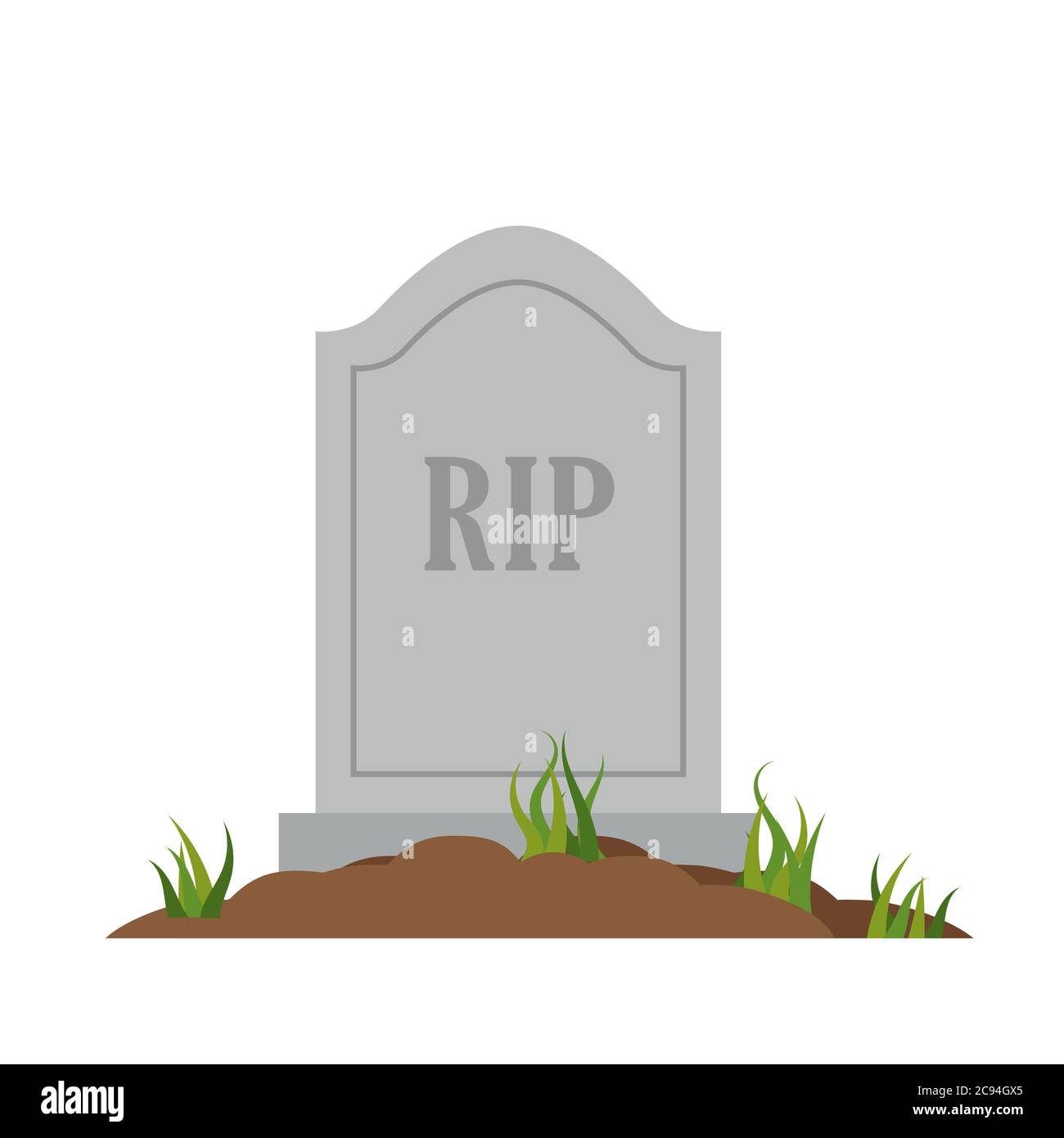 pierre tombstone rip, isolé sur fond blanc, illustration vectorielle plate Illustration de Vecteur