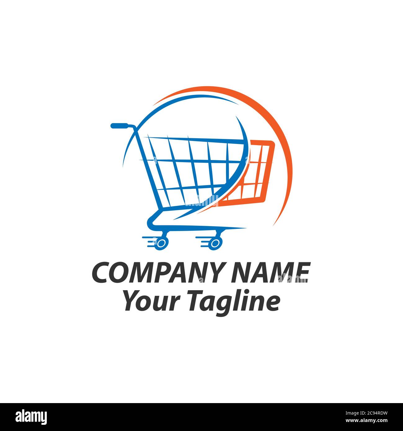 Logo de shopping vecteur, symbole rapide et pouce sur le sac de shopping.  Concept abstrait pour online store.EPS 10 Image Vectorielle Stock - Alamy