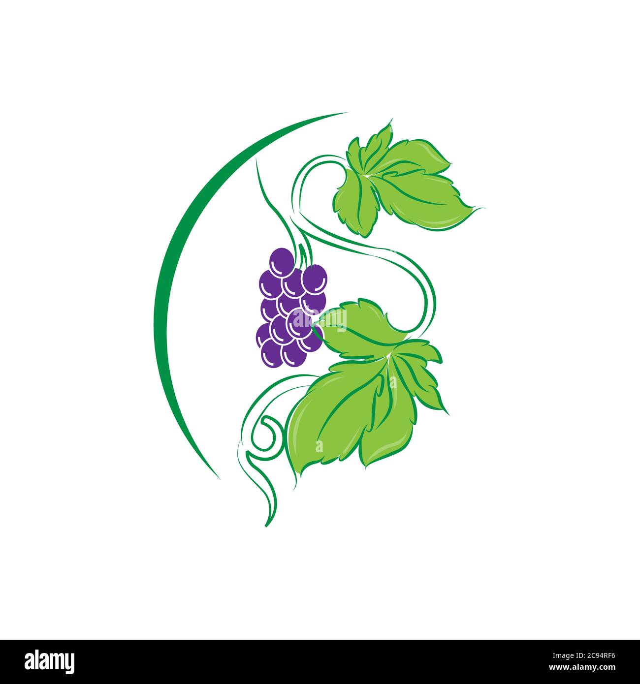 Modèle design logo et emblème goût et liquide pour la vigne raisins
