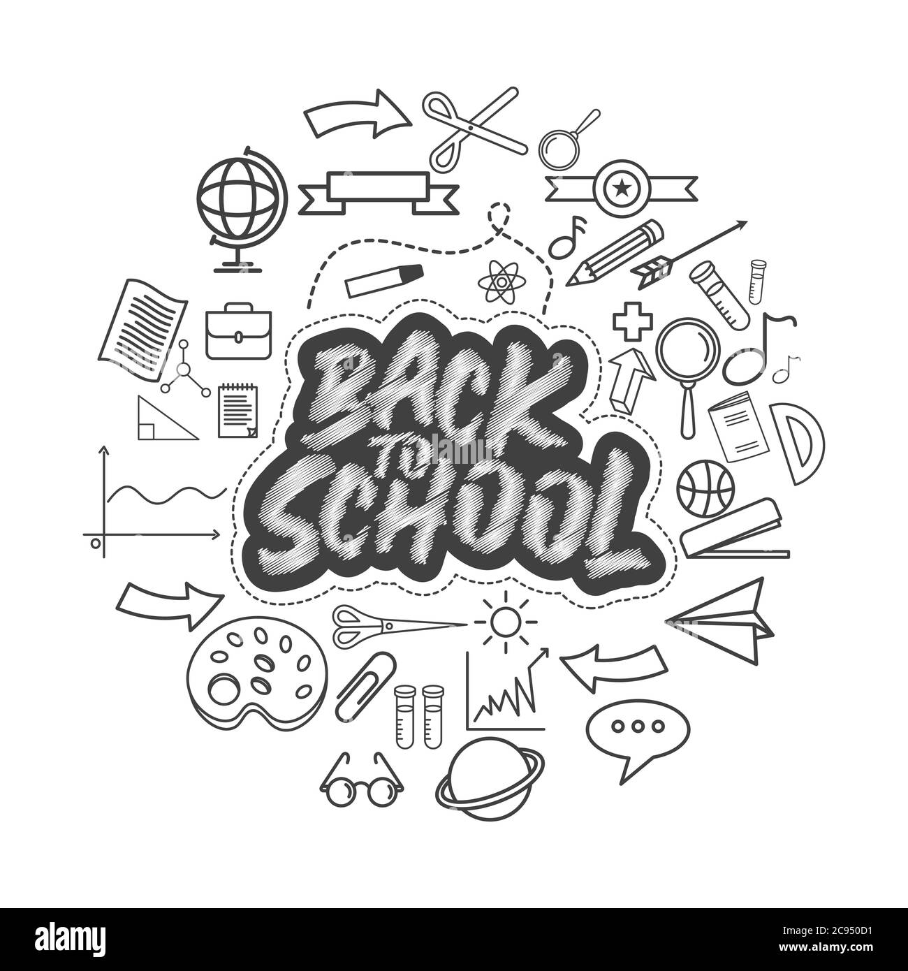 Retour à l'école élément icône vecteur illustration conception Illustration de Vecteur