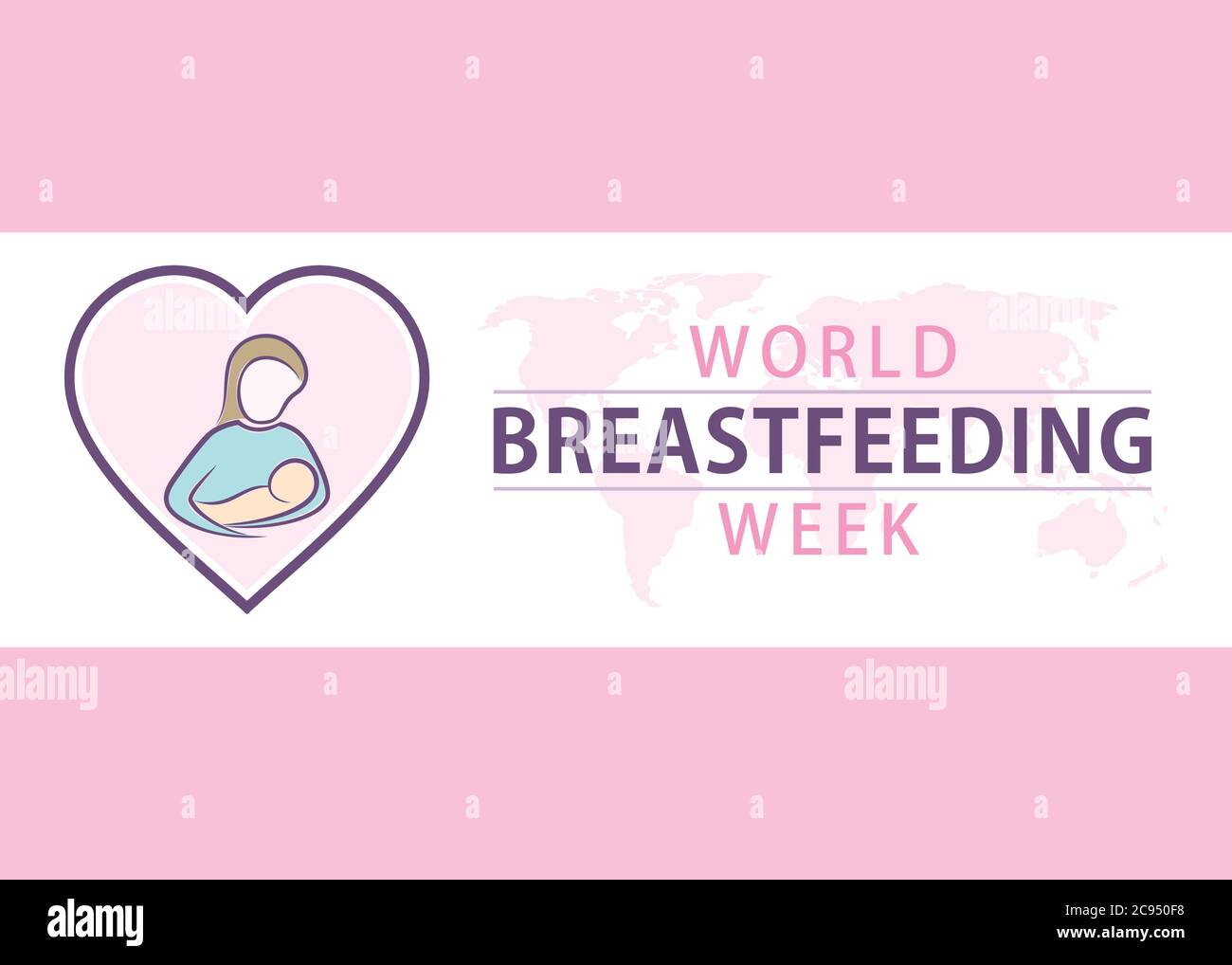 la semaine mondiale de l'allaitement se fête le 1-7 août chaque année Illustration de Vecteur
