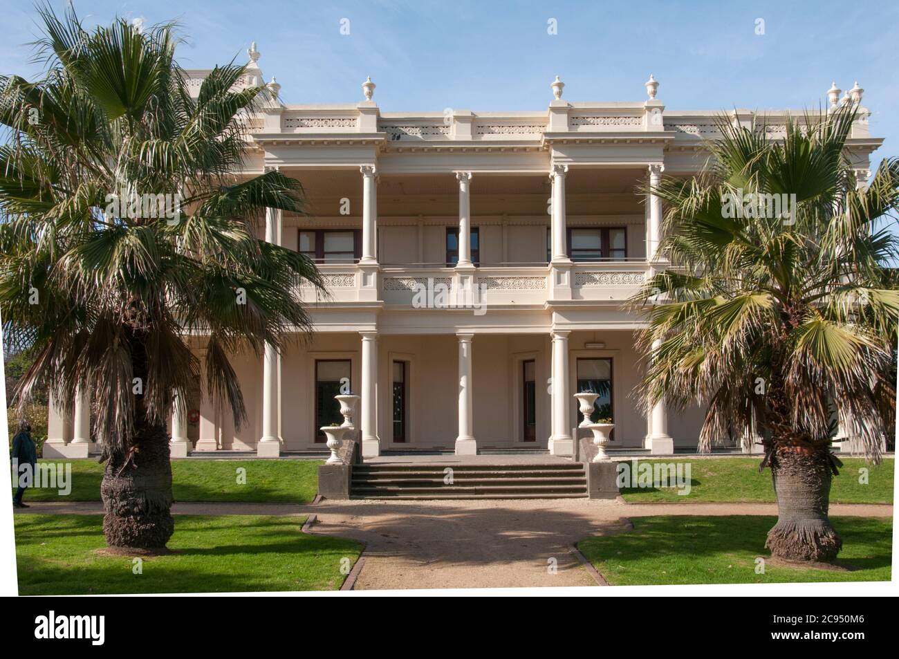 Anzac Hostel (Kamesburgh Mansion, 1874) à Brighton, est une demeure italienne située dans un vaste jardin formel. Melbourne, Australie Banque D'Images