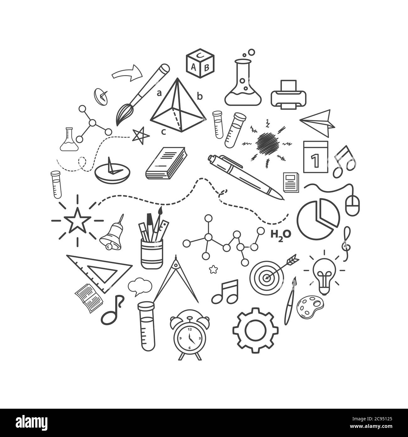 Retour à l'école élément icône vecteur illustration conception Illustration de Vecteur