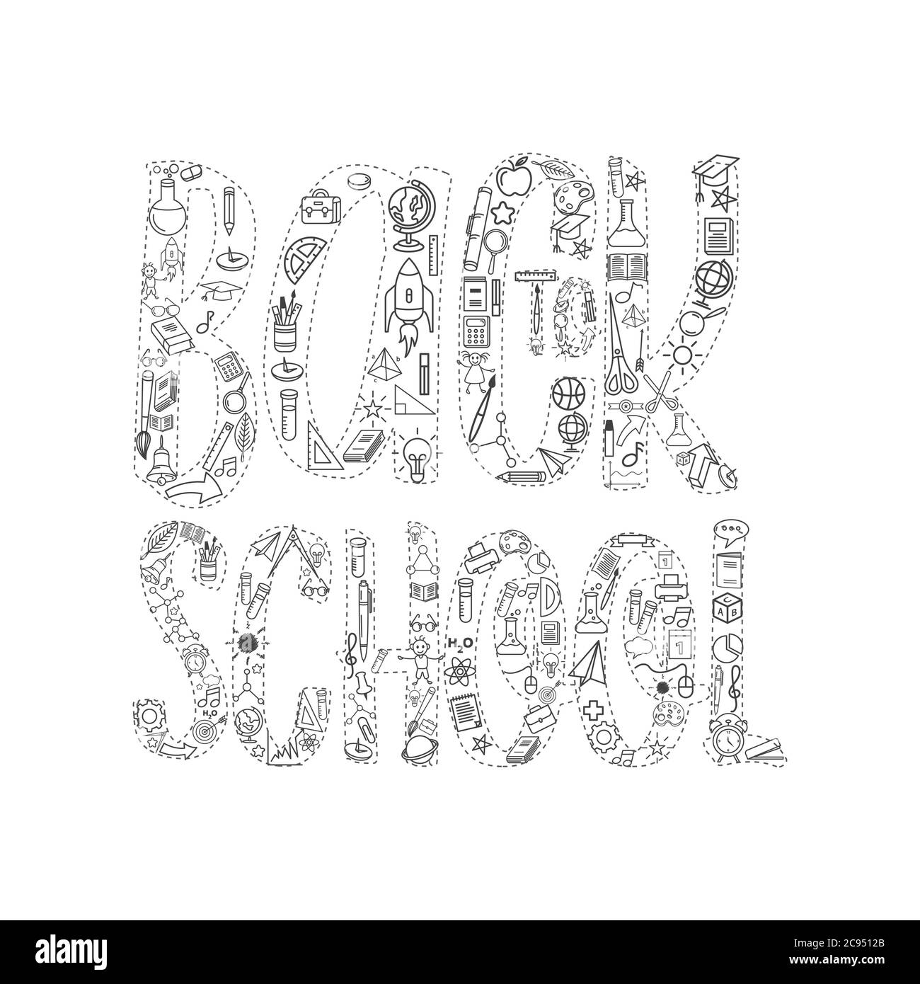 Retour à l'école élément icône vecteur illustration conception Illustration de Vecteur