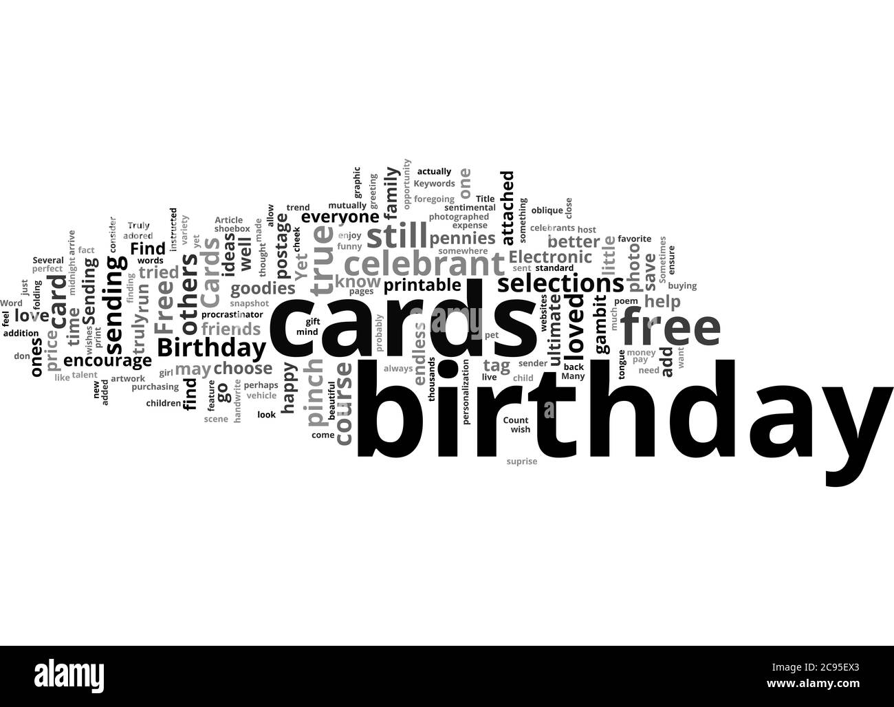 Article De Resume Des Cartes D Anniversaire Gratuites Sur Le Nuage De Mots Photo Stock Alamy