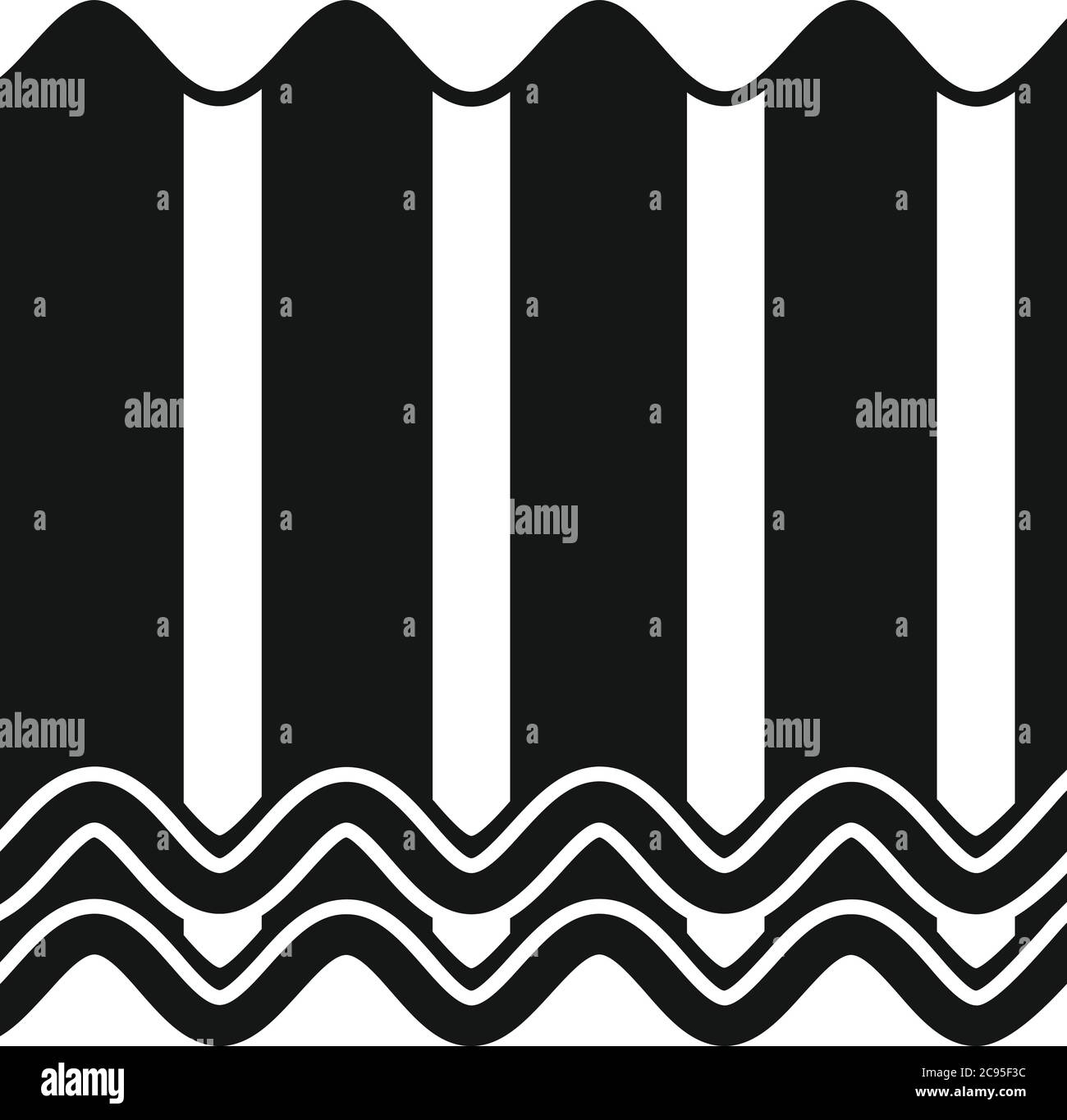 Icône de toit en métal. Illustration simple d'une icône de vecteur de toit métallique pour la conception de sites Web isolée sur fond blanc Illustration de Vecteur