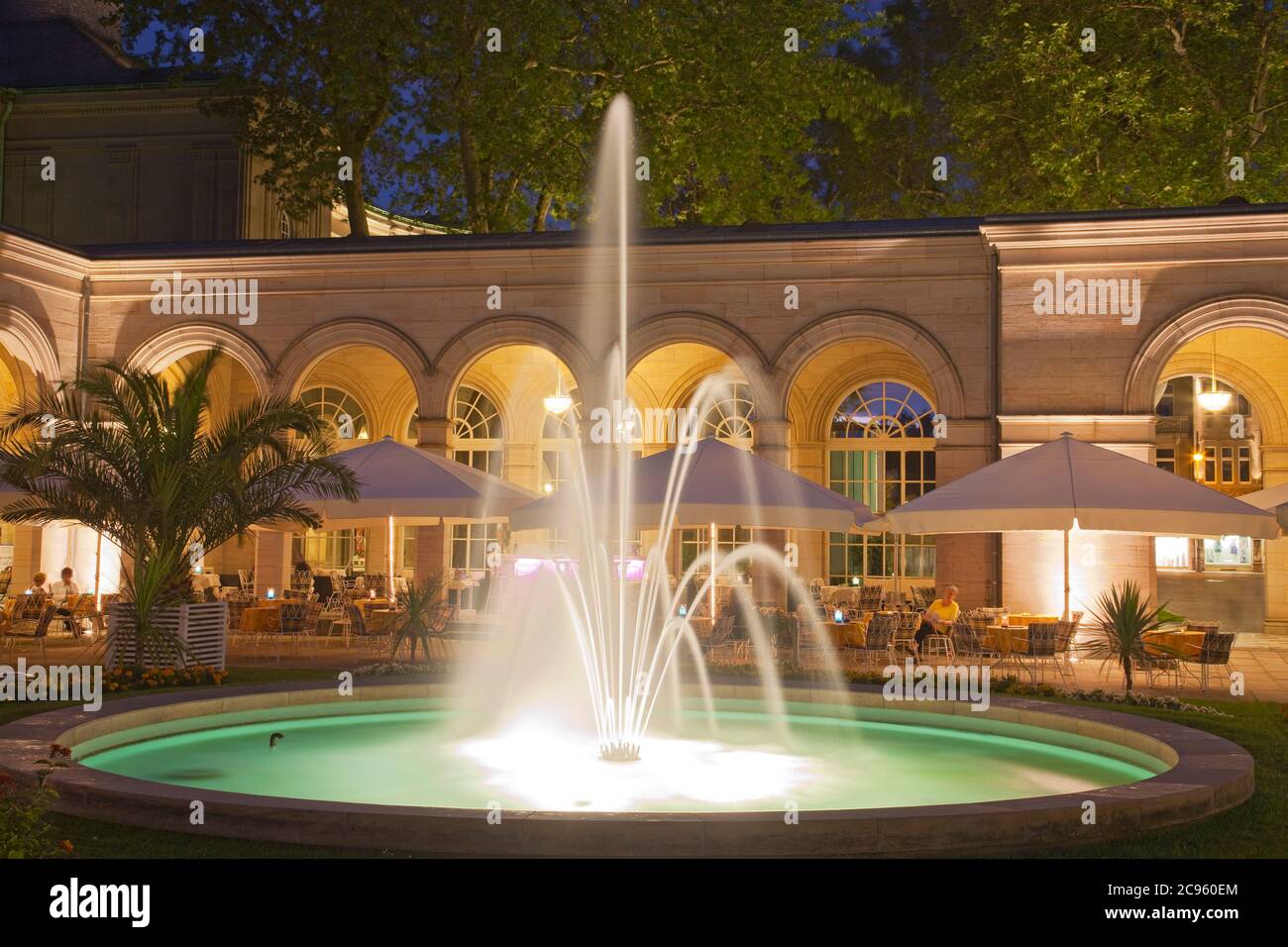 Géographie / Voyage, Allemagne, Bavière, Bad Kissingen, spa jardins, arcade, droits-supplémentaires-déstockage-Info-non-disponible Banque D'Images