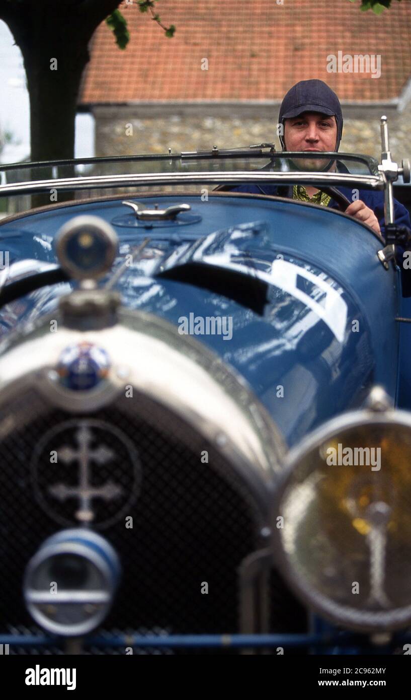 1925 le Mans a remporté Lorraine-Dietrich 15CV en participant à une montée de voiture d'époque en France 1998 Banque D'Images