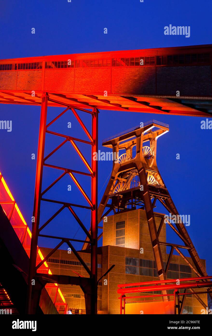 Essen, région de la Ruhr, Rhénanie-du-Nord-Westphalie, Allemagne - Colliery Zollverein. Banque D'Images