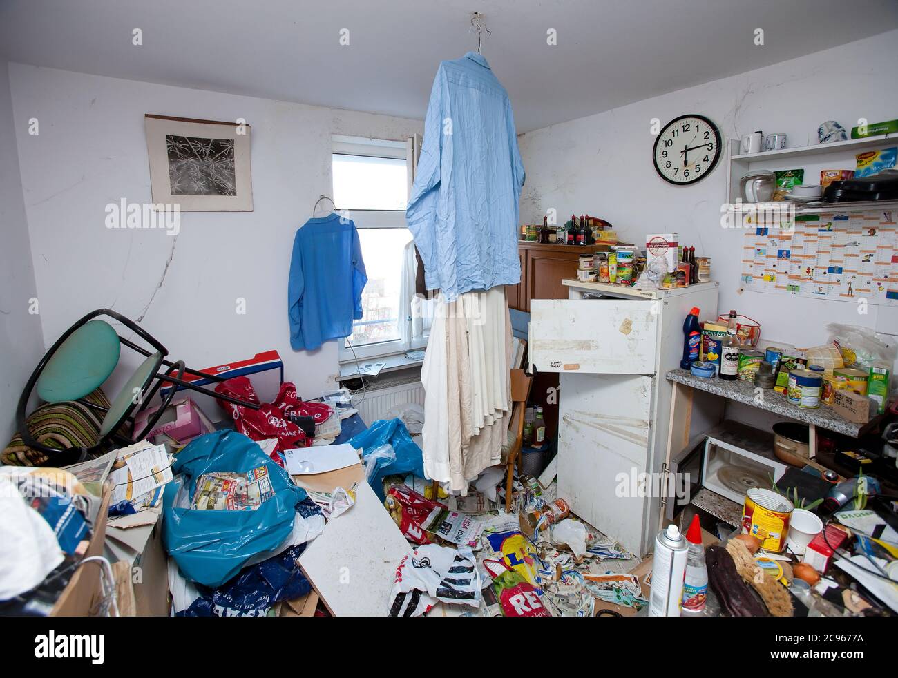 Essen, Rhénanie-du-Nord-Westphalie, Allemagne - abandon de l'appartement de foire à quitter. Banque D'Images