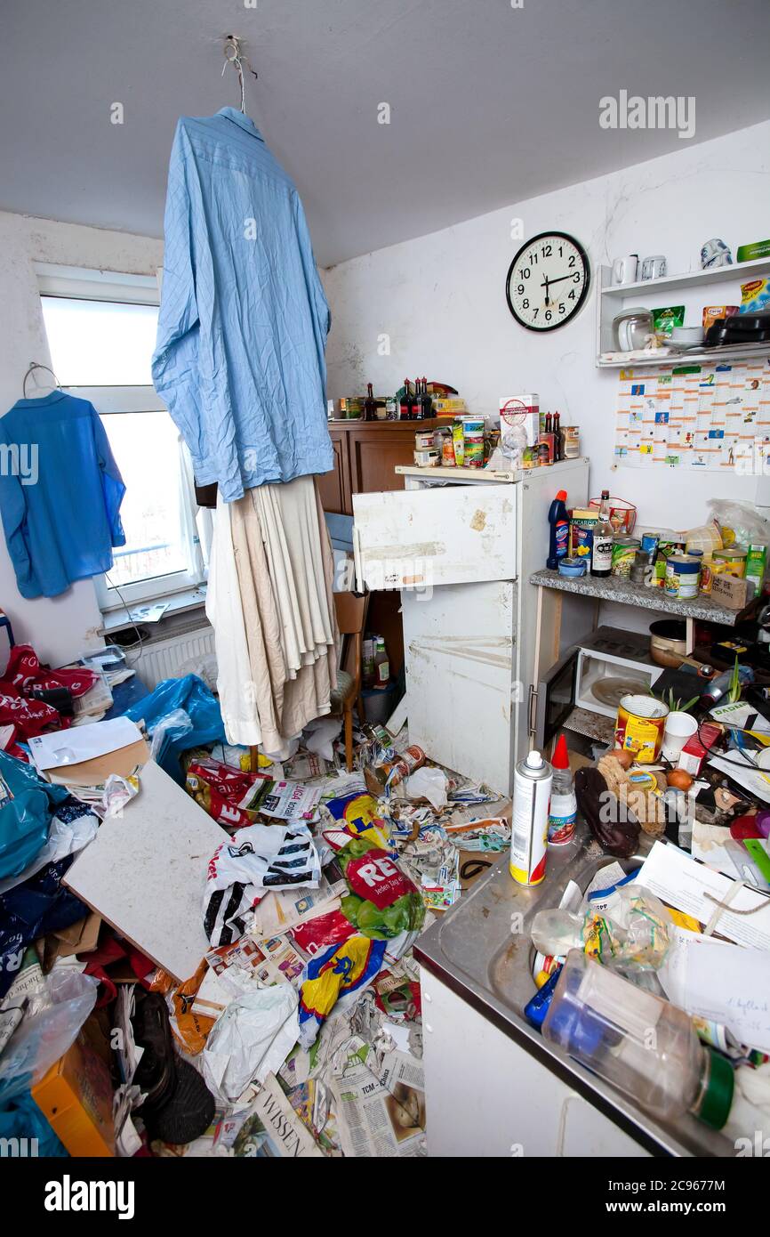 Essen, Rhénanie-du-Nord-Westphalie, Allemagne - abandon de l'appartement de foire à quitter. Banque D'Images