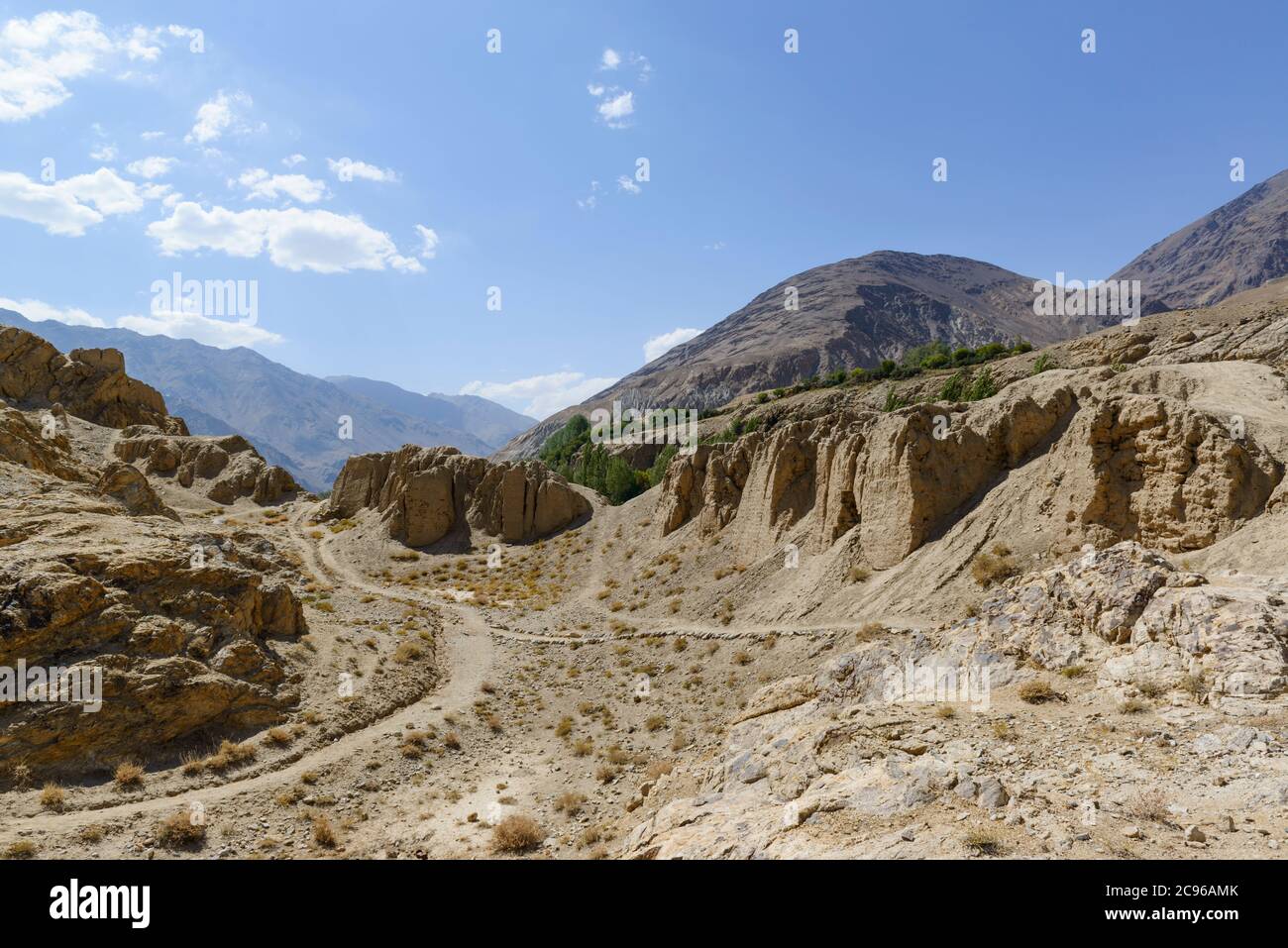 Forteresse de Khakaha dans le couloir de Wakhan, Tadjikistan, Banque D'Images