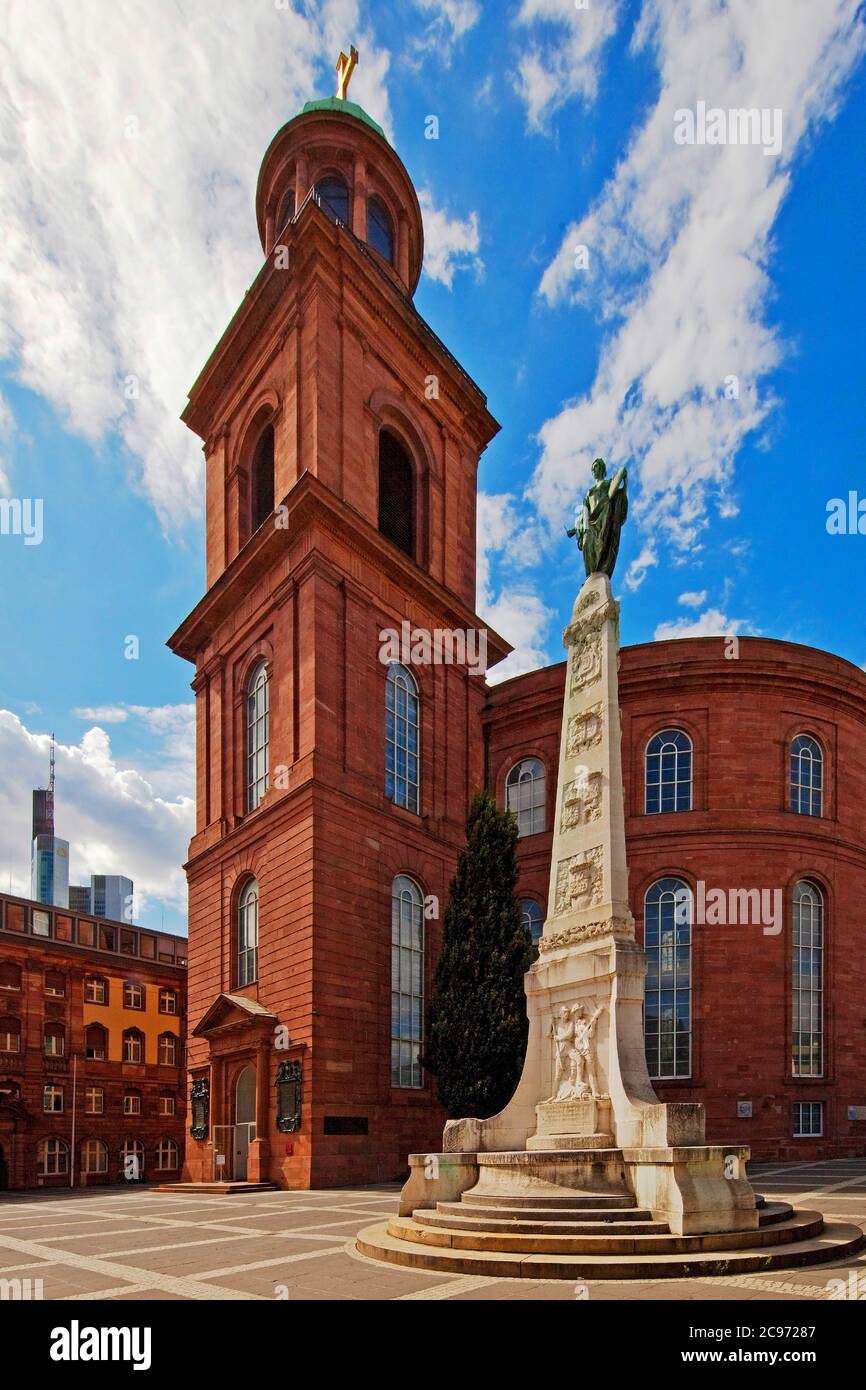 Monument de l'unité à la Paulsplatz, en face de l'église Saint-Paul, Allemagne, Hesse, Francfort-sur-le-main Banque D'Images