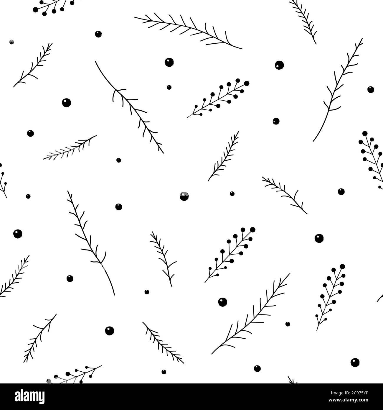 Texture florale sans couture avec baies, brindilles et branches noires. Arrière-plan blanc. Illustration vectorielle avec branches. Idéal pour imprimer sur du tissu Illustration de Vecteur Texture florale sans couture avec baies, brindilles et branches noires. Arrière-plan blanc. Illustration vectorielle avec branches. Idéal pour imprimer sur du tissu Illustration de Vecteur