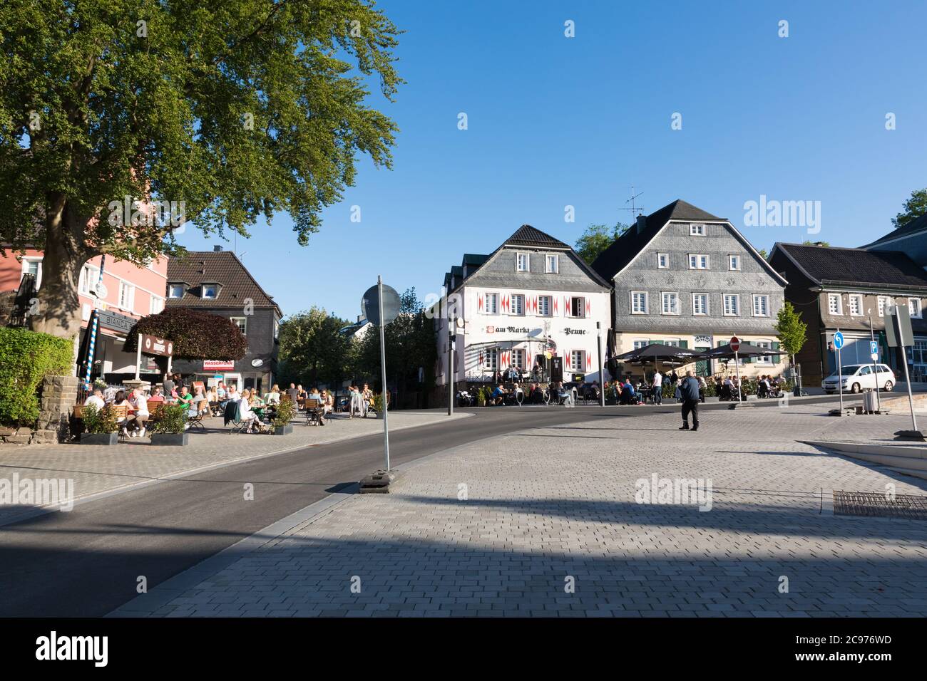 Place du marché à Wipperfürth, Allemagne Banque D'Images