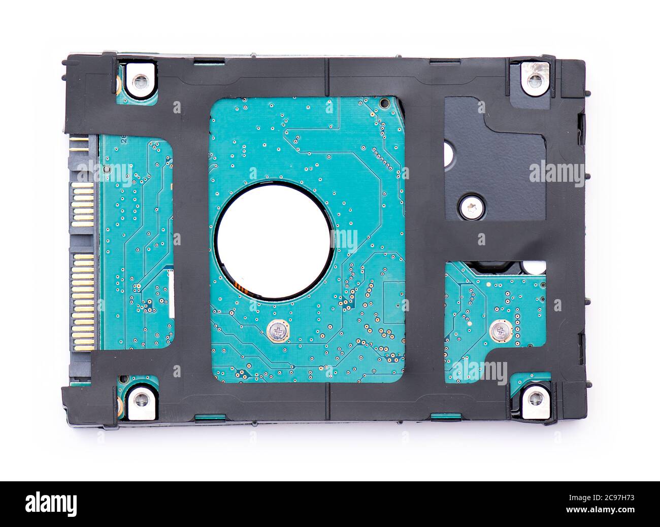 Disque dur, disque dur ou disque dur isolé sur fond blanc Banque D'Images