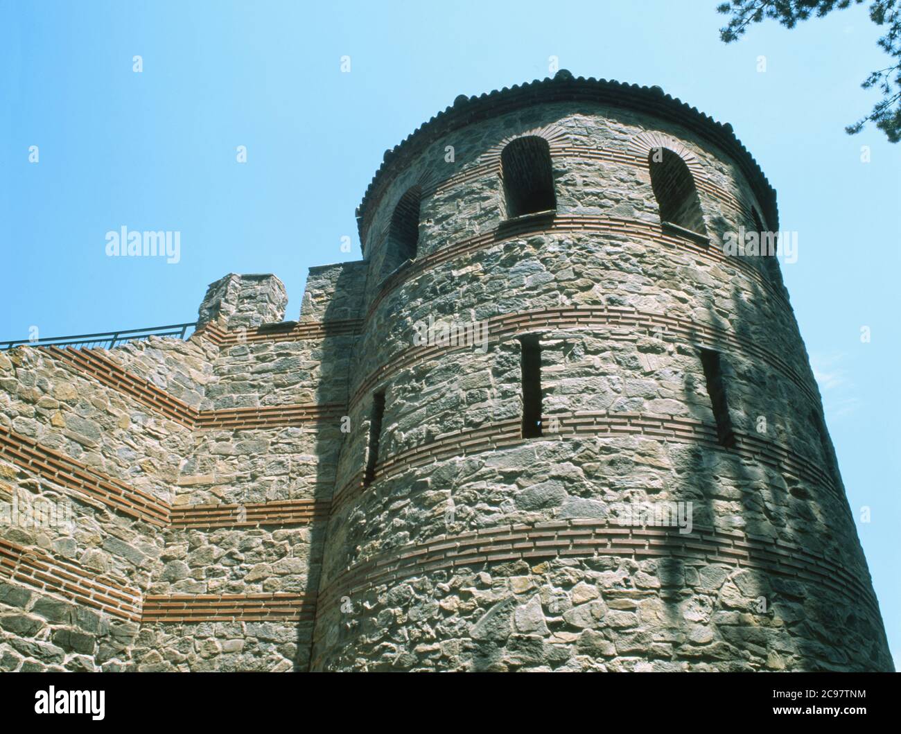 Réserve nationale d'architecture et d'archéologie 'Pautalia, Velbuzhd, Kyustendil', Acropolis, Bulgarie Banque D'Images