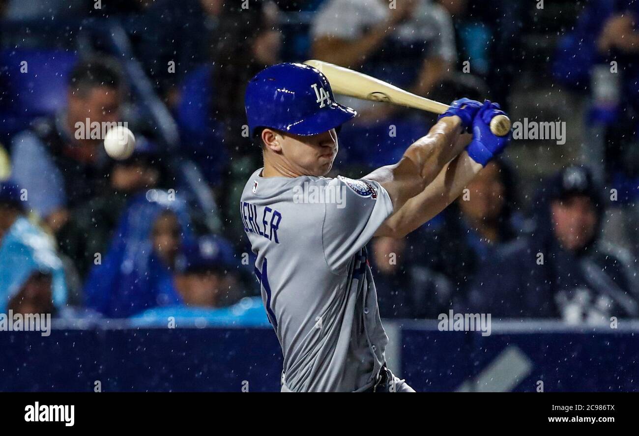 Walker Buehler de los dodgers, durante el partido de beisbol de los Dodgers de Los Angeles contra Padres de San Diego, durante el primer juego de la série las Ligas Mayores del Beisbol en Monterrey, Mexico el 4 de Mayo 2018.(photo: Luis Gutierrez) Banque D'Images