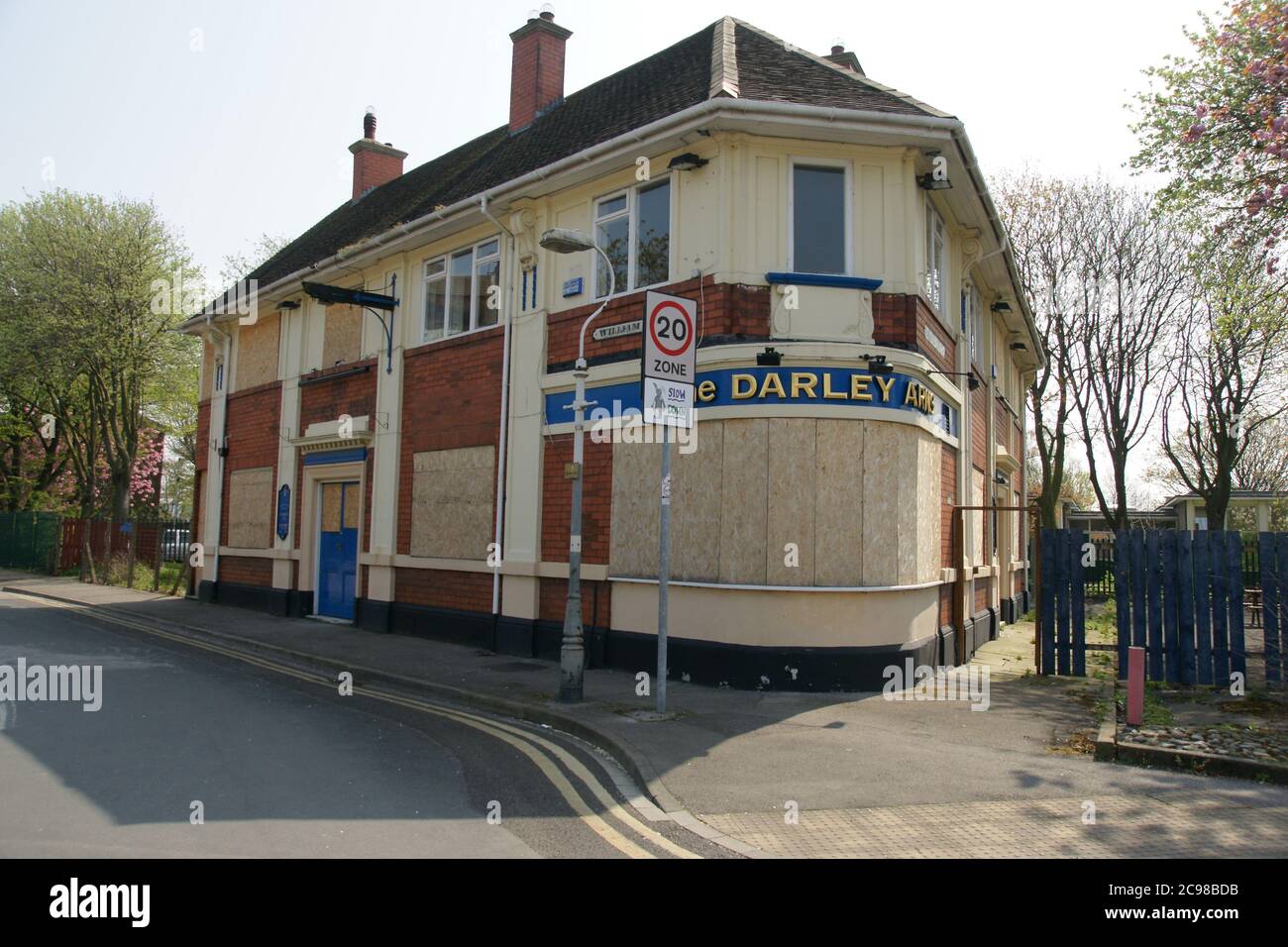 Kingston upon Hull, Run down derelict Pub, The Darley Arms Banque D'Images