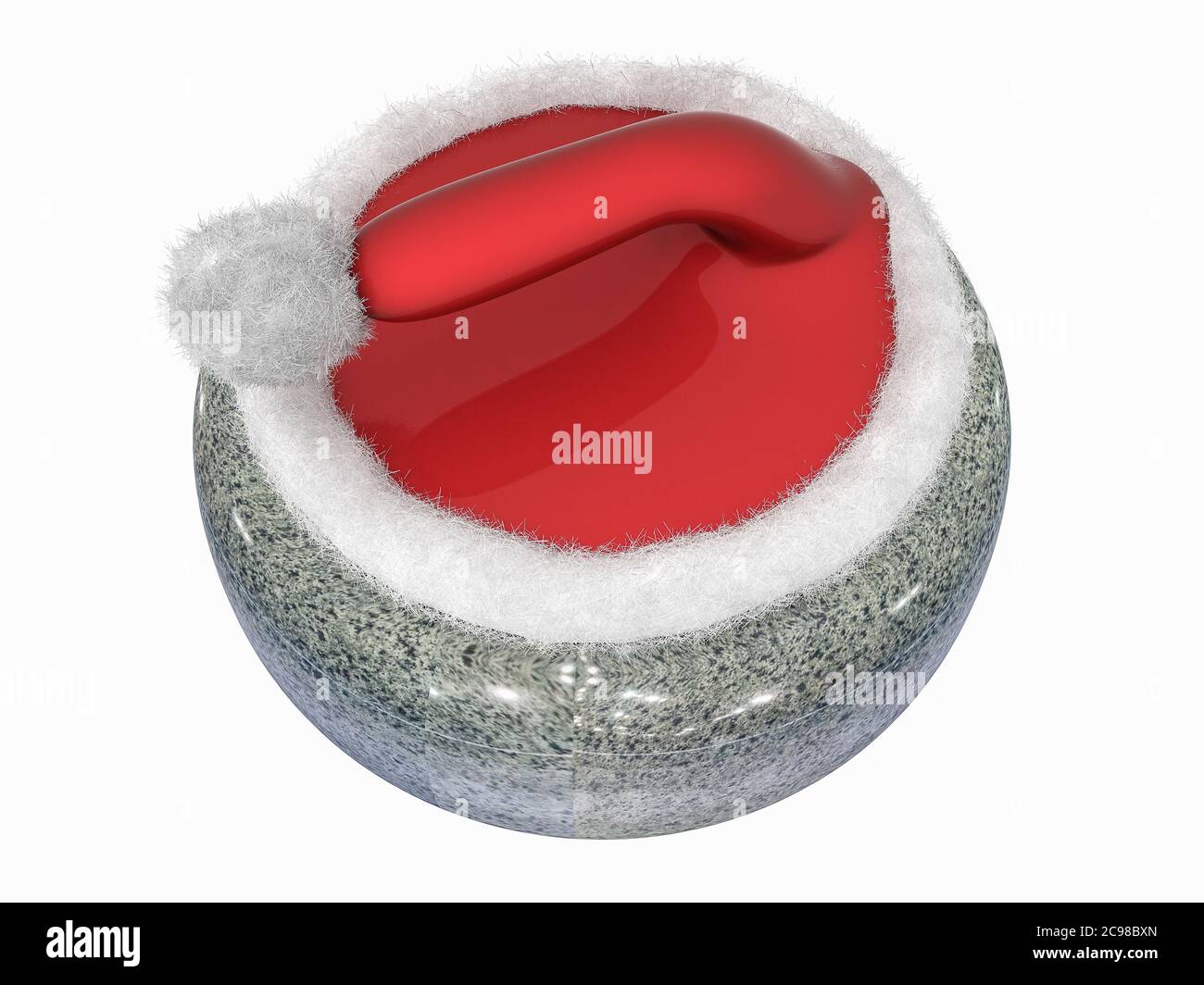 Illustration 3D d'une pierre pour jouer au curling Banque D'Images