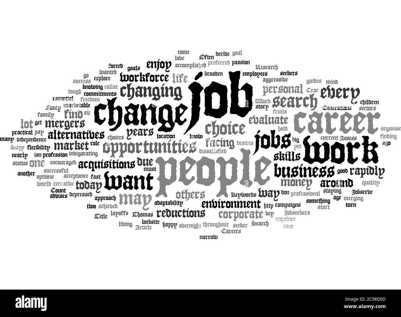 Resume Du Nuage De Mots De L Article De Changement De Poste Photo Stock Alamy