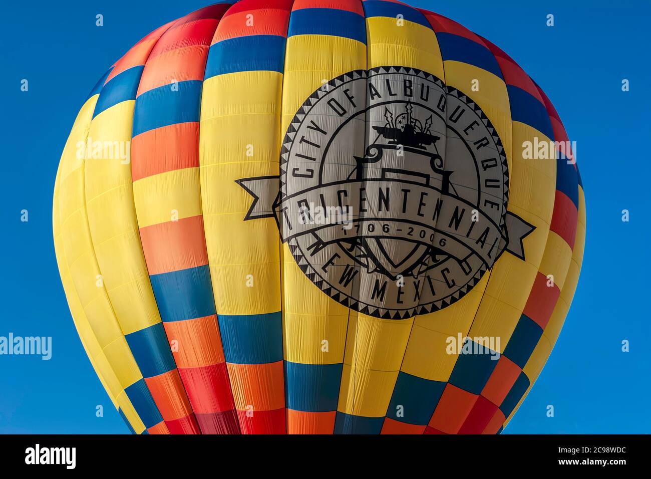 Ballon à air chaud officiel ABQ tricentennial, ascension de masse inaugurale, Balloon Fiesta Park, Albuquerque, Nouveau-Mexique, États-Unis Banque D'Images
