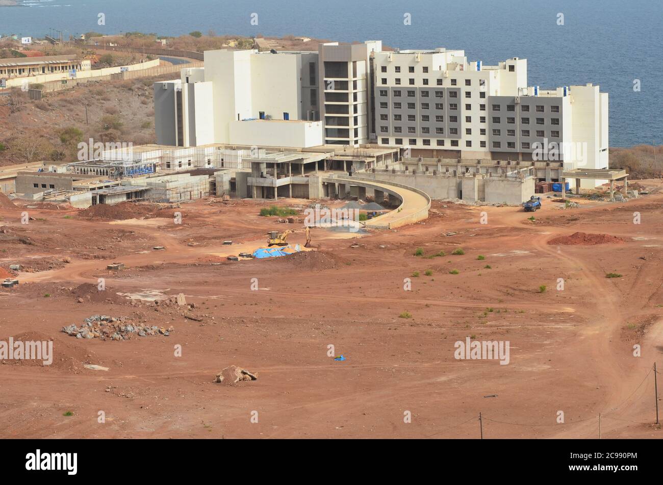 Boom de la construction pétrolière à Dakar, Sénégal Banque D'Images