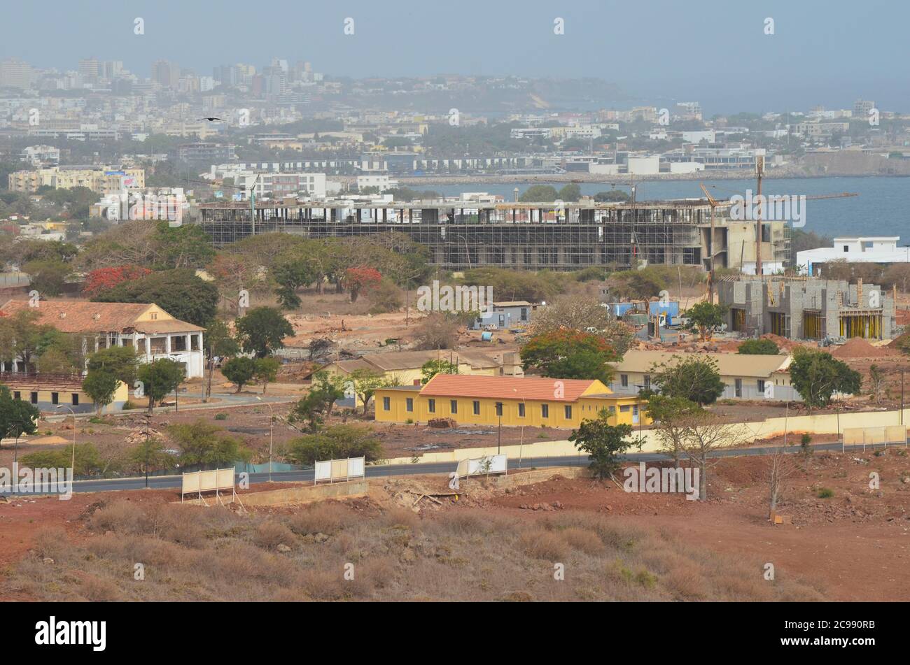 Boom de la construction pétrolière à Dakar, Sénégal Banque D'Images